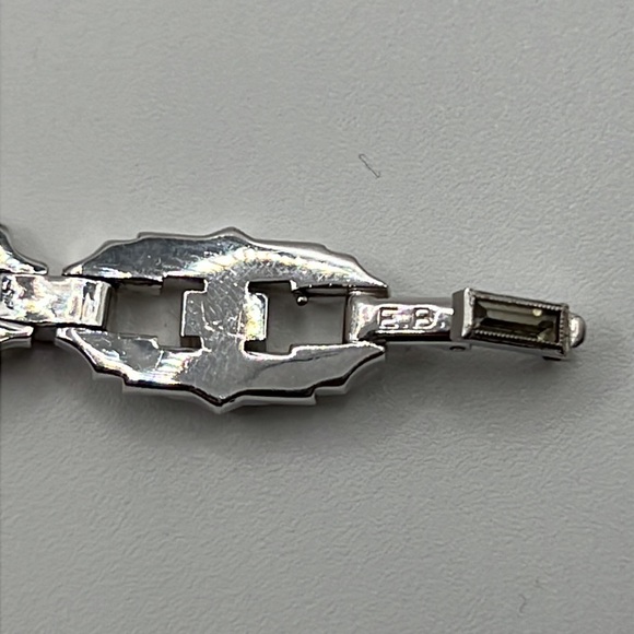 ENGEL BROTHERS 1930’s ART DECO RHINESTONE BRACELET - Picture 8 of 12